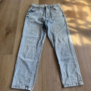 Zara Light Wash Straight Leg Denim Jeans